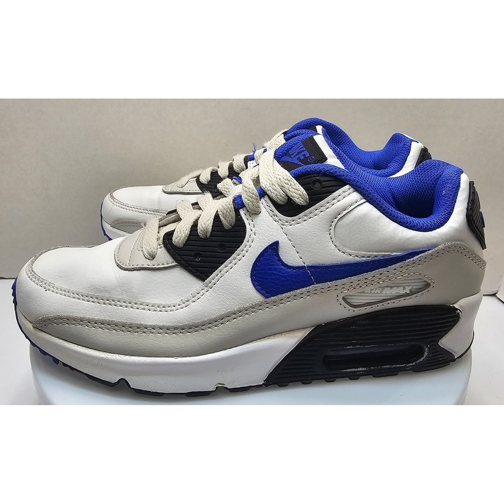 Nike Air Max 90 LTR White Racer Blue Light Bone DV3607-100 Size 5.5Y Youth - Picture 2 of 11